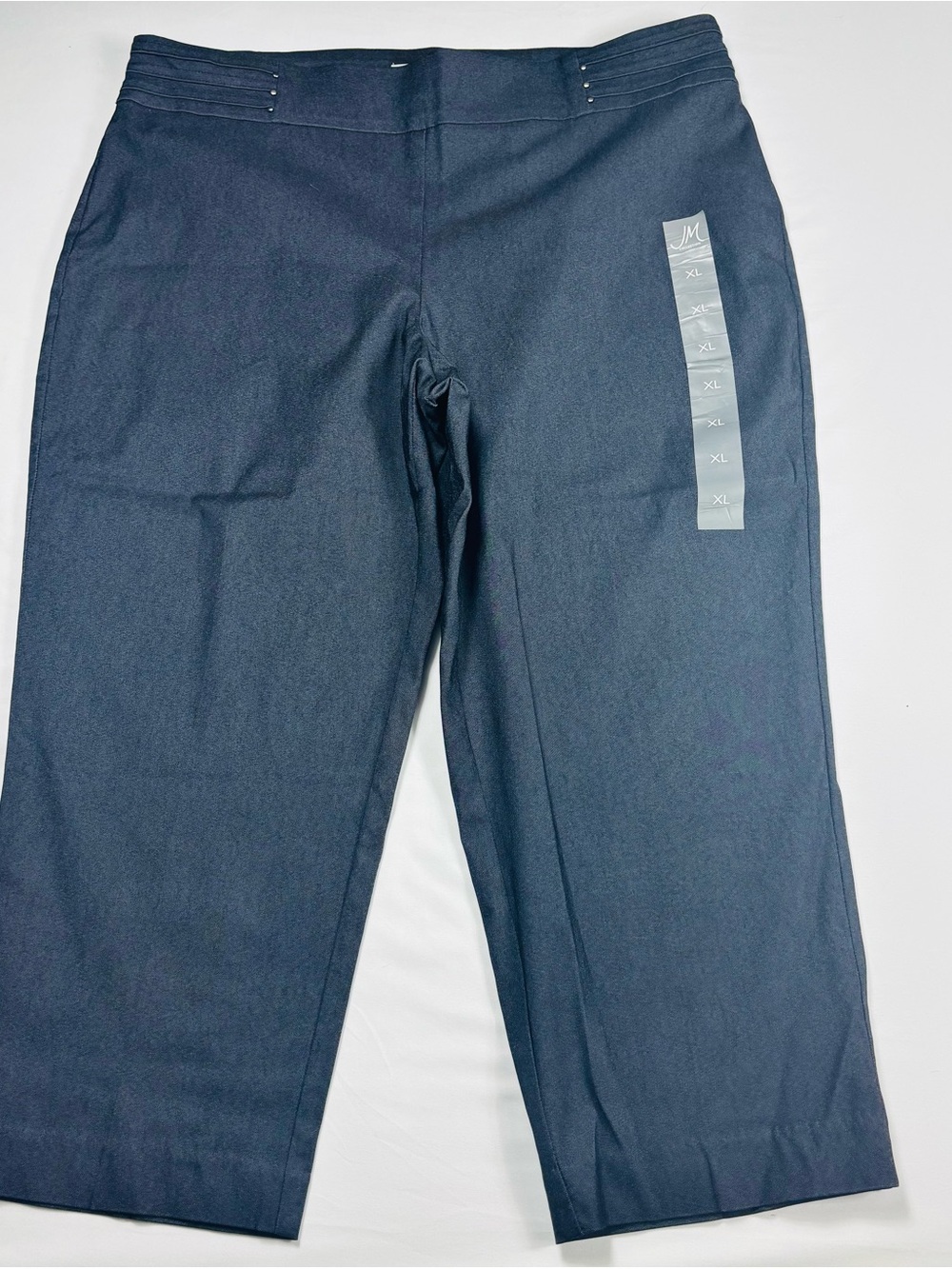 JM Collection Navy Straight-Leg Dress Pants